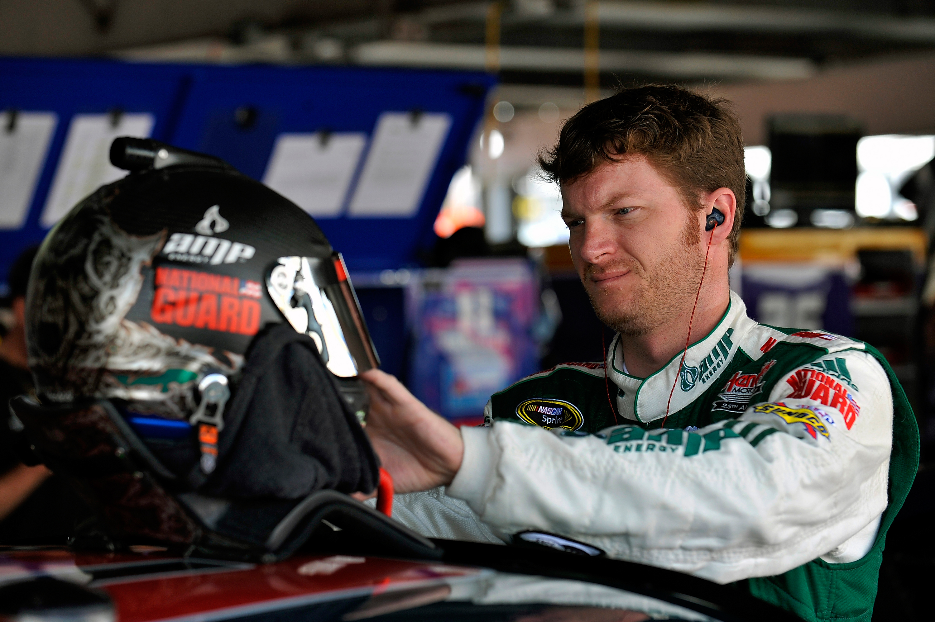 Dale Earnhardt Jr., driver of the No. 88 AMP Energy/National Guard Chevrolet, finished 12th at Dover (Del.) International Speedway and improved to 18th in the driver standings. (Courtesy Hendrick Motorsports)