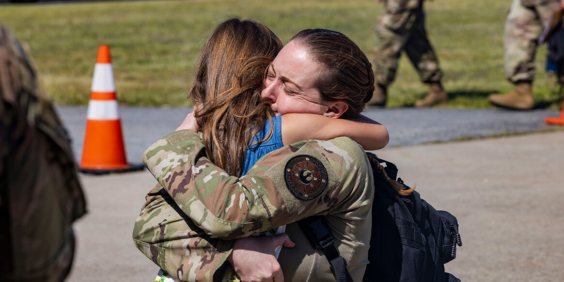 More than 100 Rhode Island National Guard Airmen, from the 143d Airlift Wing, were welcomed home from their recent deployment in support of U.S. Africa Command on Sept 4, 2023 at Quonset Air National Guard Base, North Kingstown, R.I.