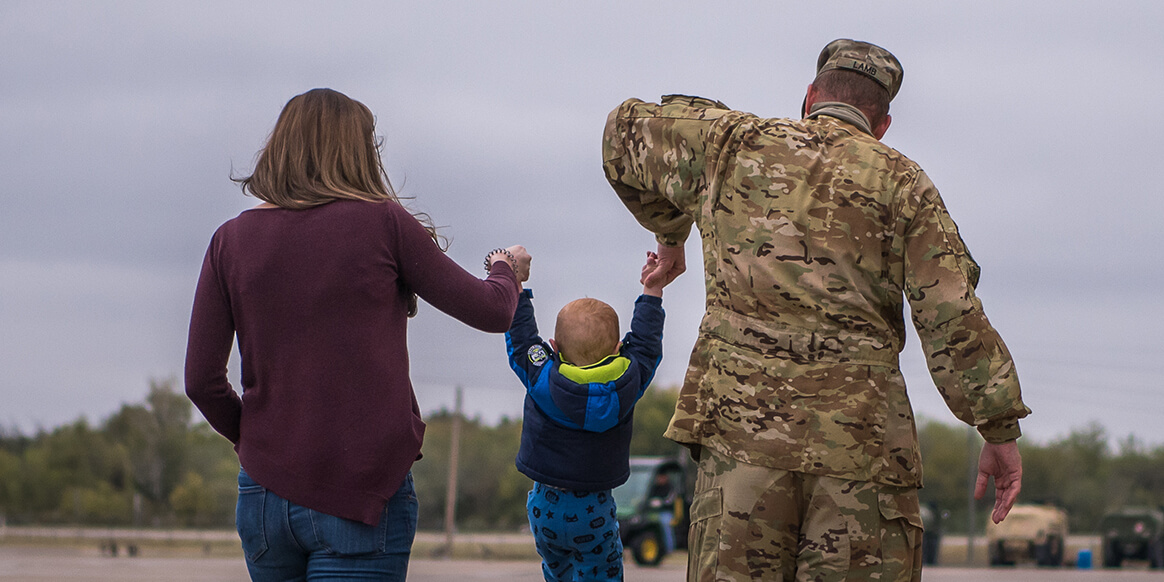 Family and friends welcome deployers home, Oct. 19, 2020, at Army Aviation Support Facility, Tusla, Okla. Soldiers from Bravo Company, 834th Aviation Support Battalion, 90th Troop Command, Oklahoma Army National Guard, returned from a 12 month deployment.