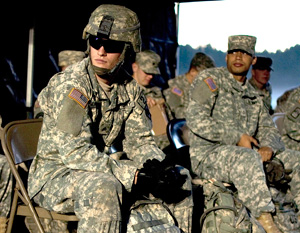 Army Sgt. Ryan Montgomery, an infantryman with the Arkansas National Guard’s Company D, 2nd Battalion, 153rd Infantry Regiment, waits to begin the first of three mystery events at the 2014 Department of the Army Best Warrior Competition, Oct. 8, 2014 at Fort Lee, Va. Montgomery represented the Army National Guard as its top enlisted Soldier of the year. (Army National Guard photo by Staff Sgt. Darron Salzer, National Guard Bureau)(Released)