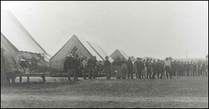 Soldiers of the 4th Tennessee Volunteer Infantry at Camp Sancti Spiritus