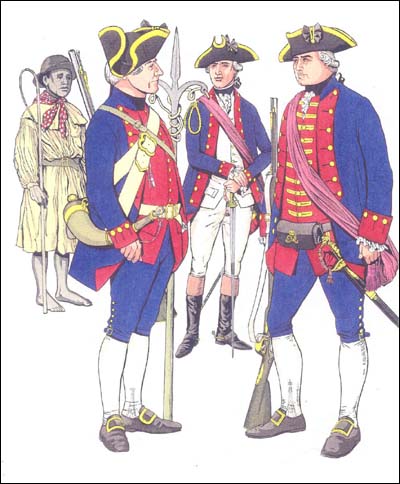 How members of the Charleston Artillery Company dressed as one of the first uniformed volunteer organizations in British North America