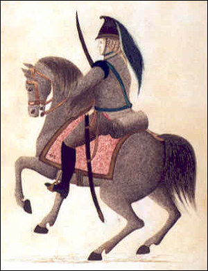 A militia dragoon, circa 1820s-1830s