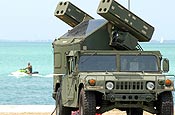 A Florida Army National Guard missile system tracks 