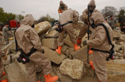 National Guard CERF-P members conduct search and extraction operations.