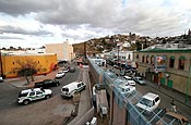  The towns of Nogales, Ariz., left, and Nogales, Mexico, stand separated by a high concrete and steel fence, Thursday, Jan. 18, 2007. Many consider the area one of the most dangerous along the border with numerous reports from U.S. Border Patrol agents of being spit on, having rocks thrown at them, and gunfire. Despite the existence of a legal crossing point, enough illegal crossings occur happens to warrant 24-hour Border Patrol operations there. (U.S. Army photo by Sgt. 1st Class Gordon Hyde)