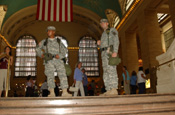 National Guard Soldiers on the main concourse, Grand Central Station, Manhattan. (Photo by Paul Fanning, New York National Guard)