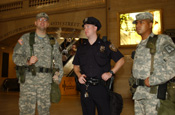 National Guard Soldiers on the main concourse, Grand Central Station, Manhattan. (Photo by Paul Fanning, New York National Guard) 