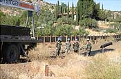 Members of the Texas National Guard working on Tactical Infrastructure Projects in San Diego Sector.