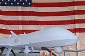 Predator Unmanned Aerial Vehicle crews fly training missions at the Creech AFB, Nevada training site. The Predator provides armed battlefield reconnaissance and support for ground assets in the global war on terror. (USAF Photo/Master Sgt. Gerold O. Gamble)