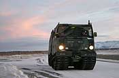 As part of the 2006 NORTHCOM Vigilant Shield Exercise Soldier from the 49th Missile Defense BN (GMD) patrol the Missile Defense Complex on Fort Greely in a Small Unit Support Vehicle (SUSV).